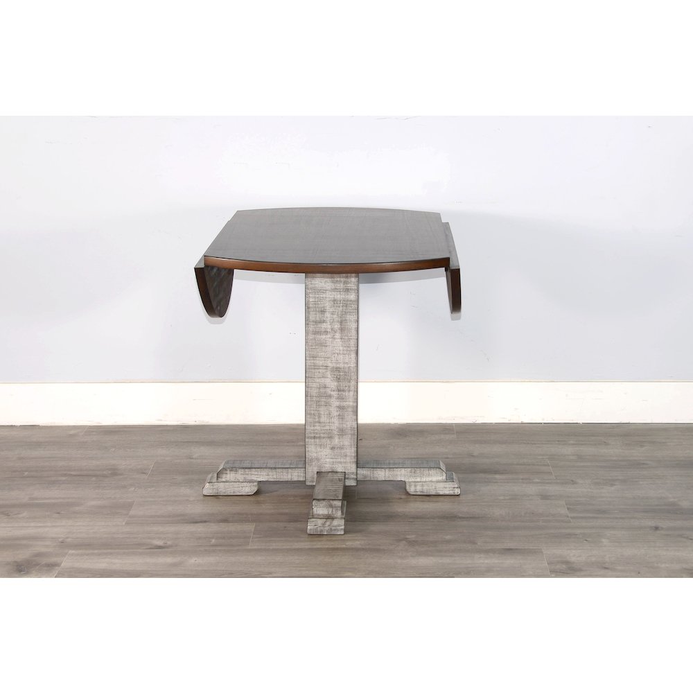 Drop Leaf Round Table. Picture 4