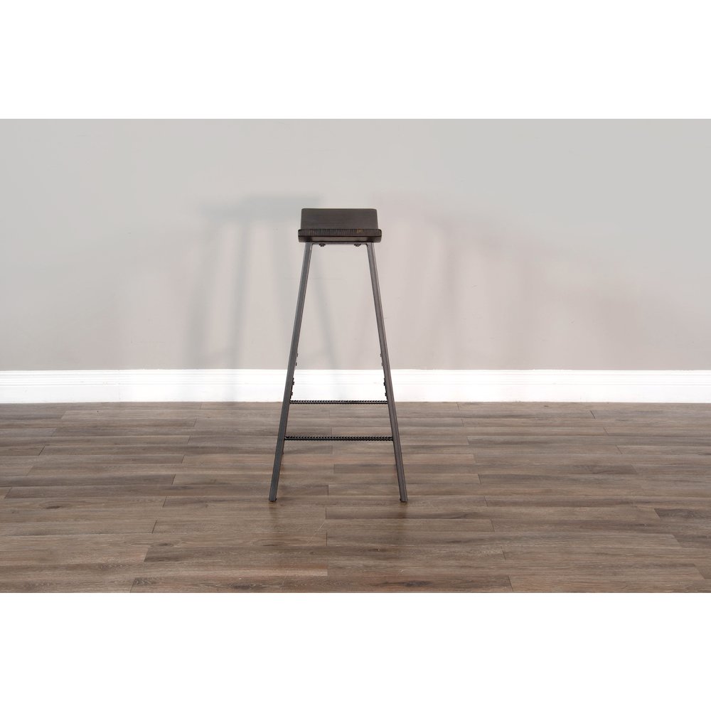Saddle Seat Metal Barstool (Set of 2). Picture 5