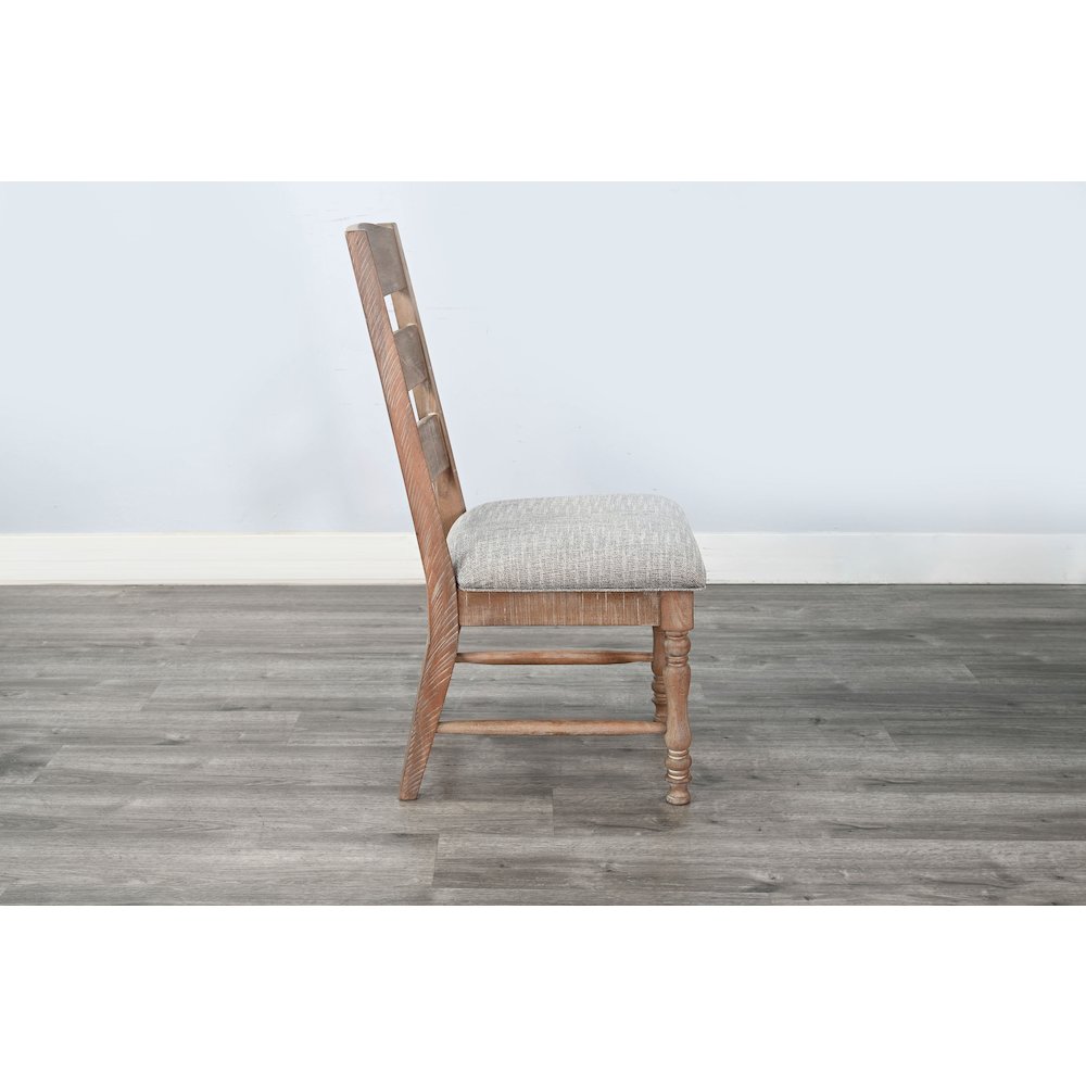 Sierra Rustic Ladder Back Dining Chair with Cushion Seat (Set of 2). Picture 5