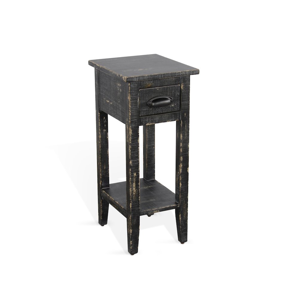 Black Sand Chair Side Table. Picture 1