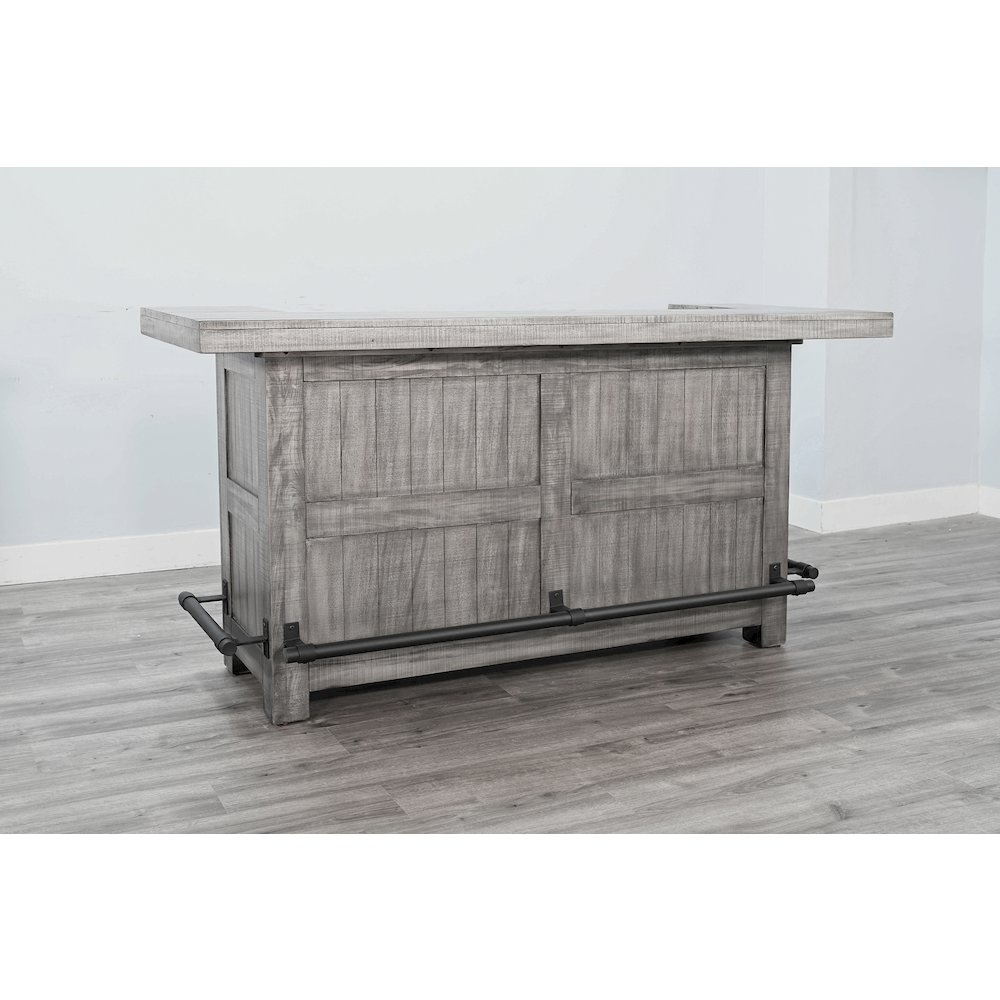 80" Traditional Wood Home Bar. Picture 2