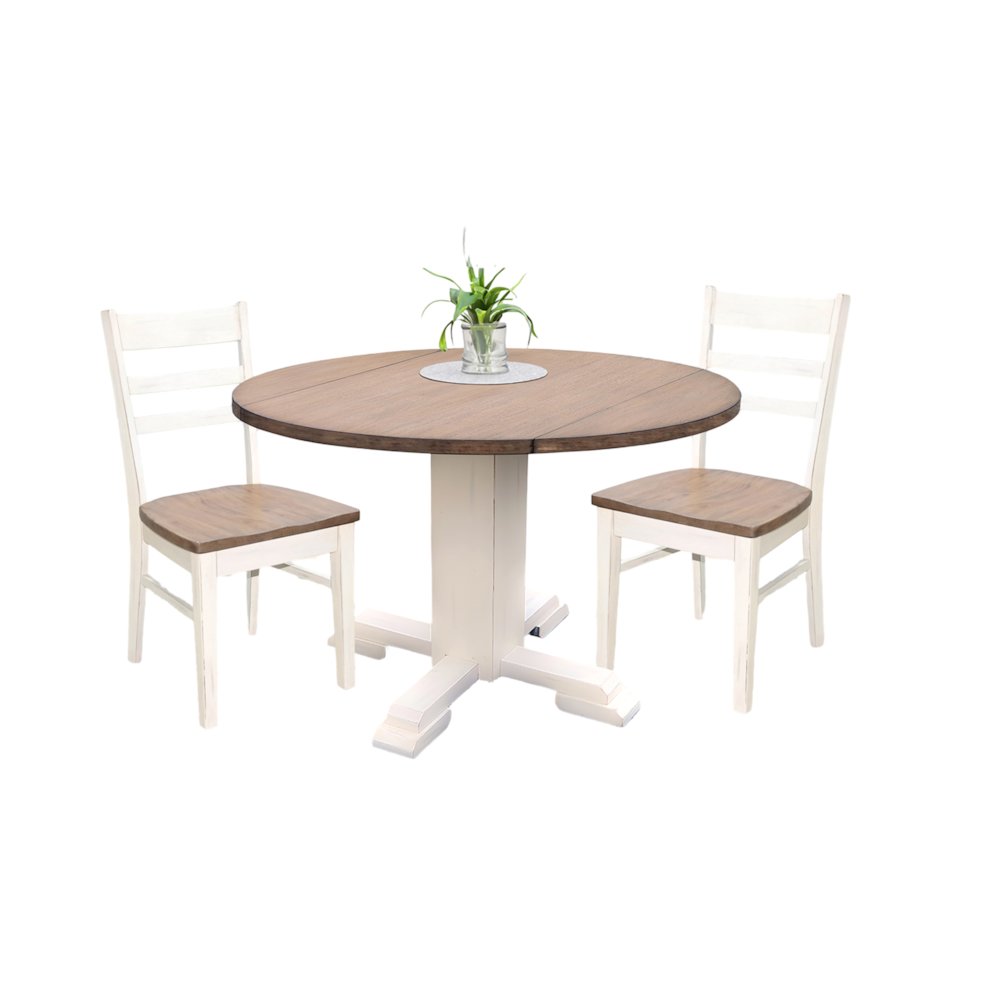 Drop Leaf Round Dining Set. Picture 1