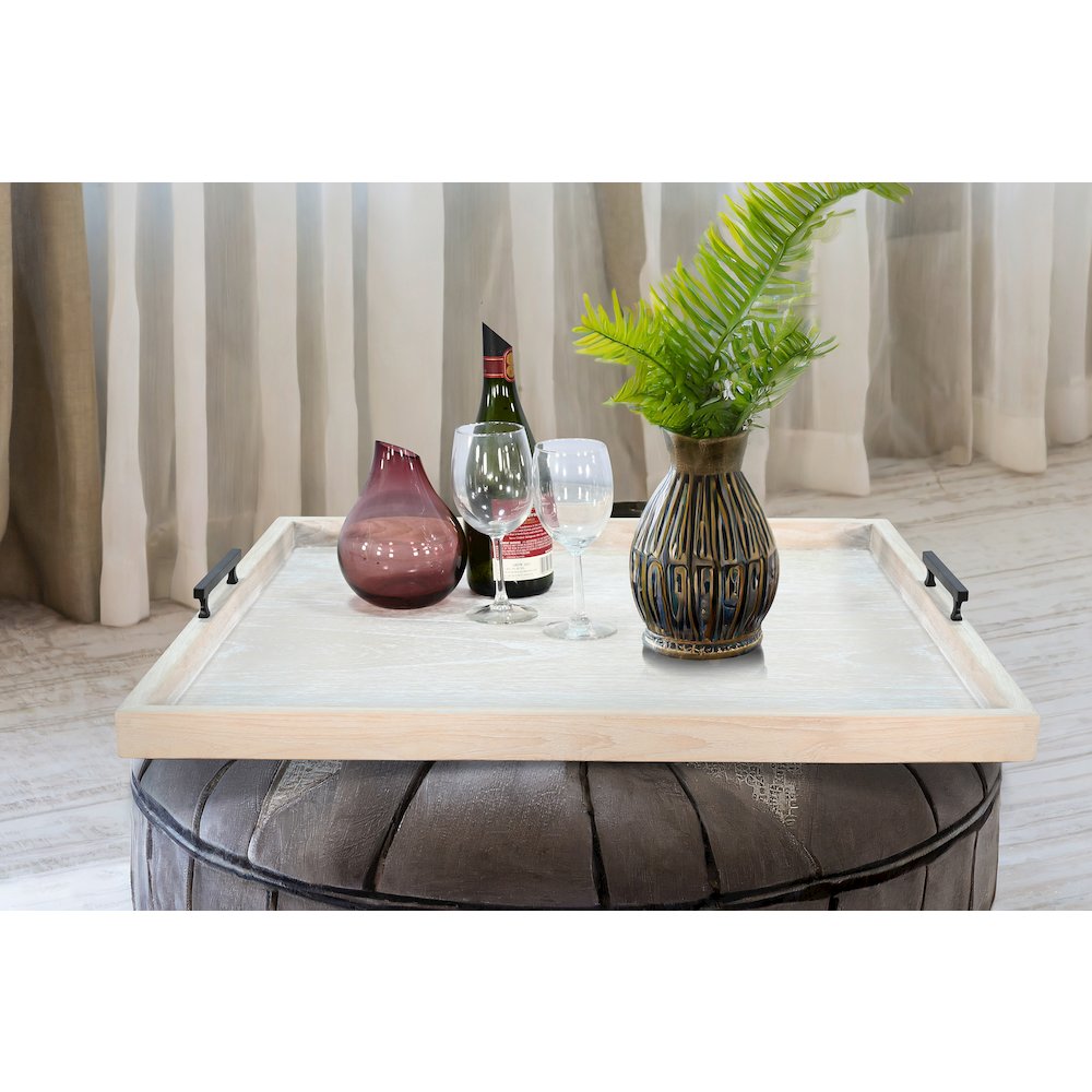 Square Tessa Ottoman Tray. Picture 2