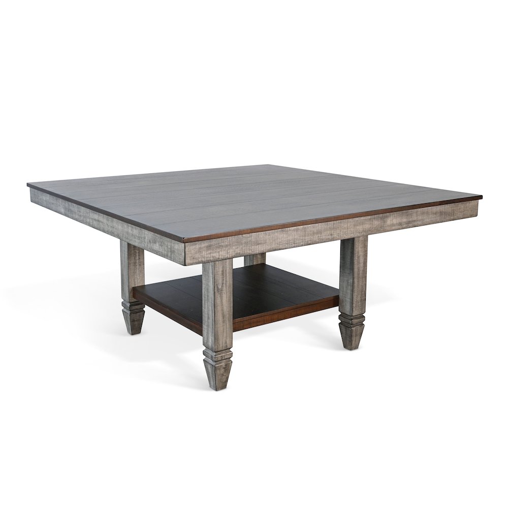 Wendy Square Dining Table with Storage Shelf. Picture 1