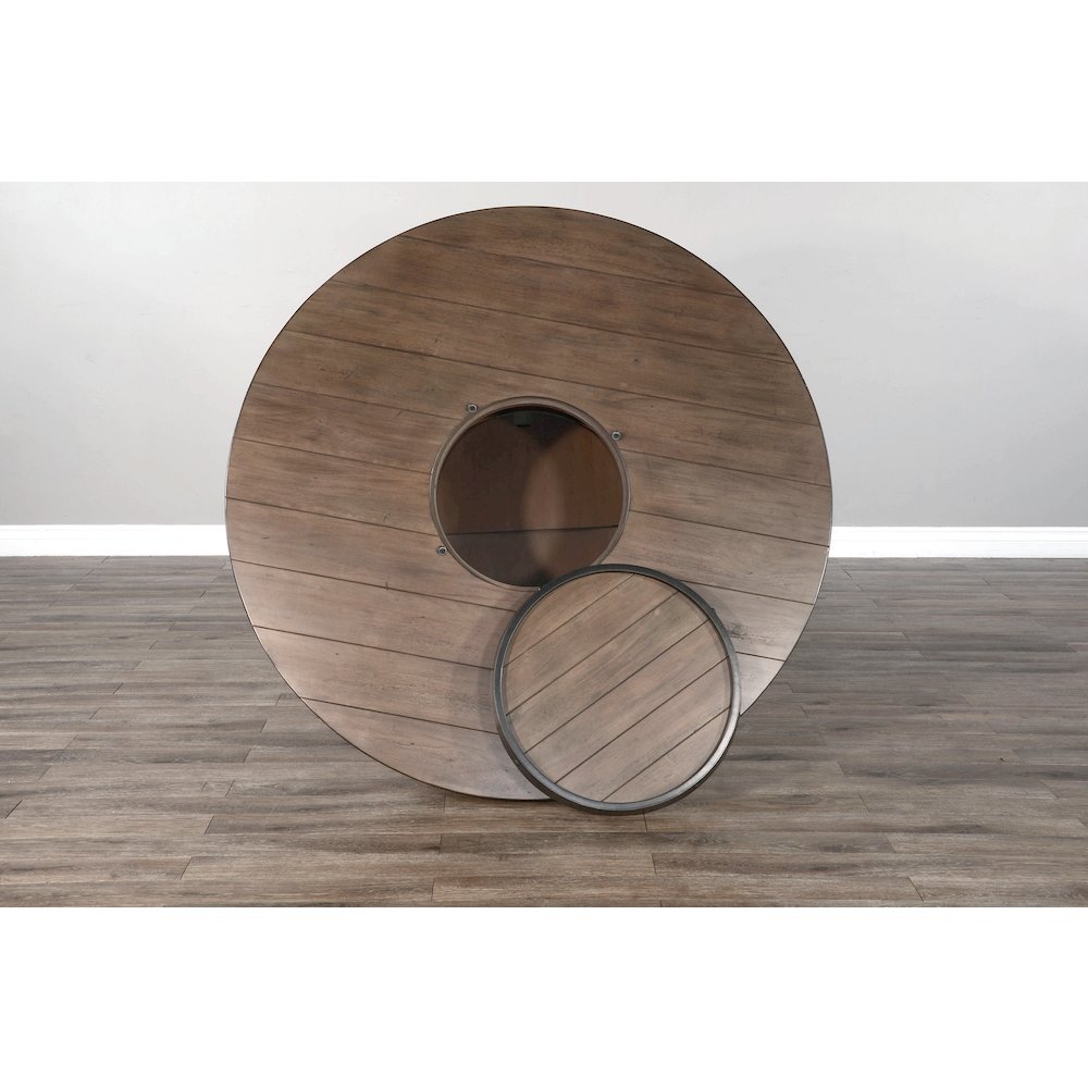 Round Pub Table with Wine Barrel Base. Picture 3