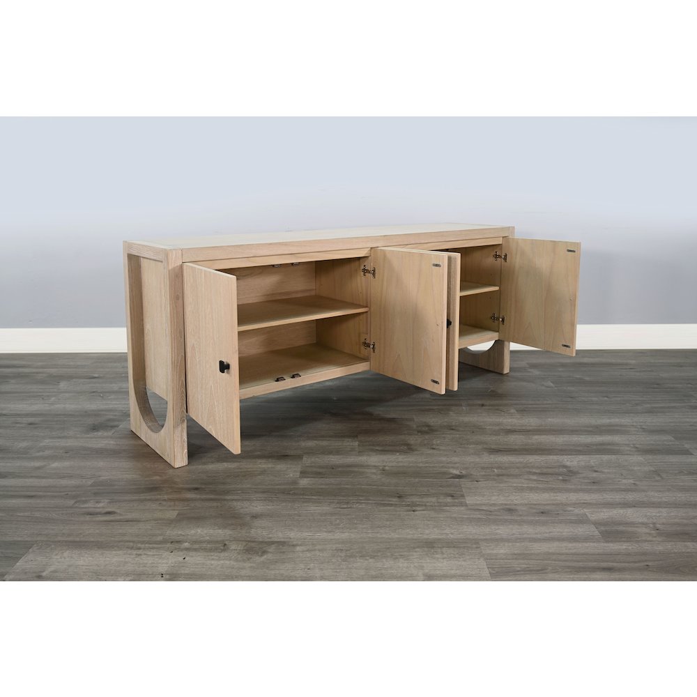 Liz Arched Leg Oak Buffet. Picture 3