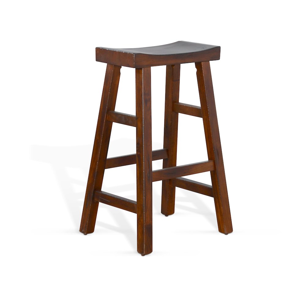 Bar Saddle Seat Stool, Wood Seat (Set of 2). Picture 1