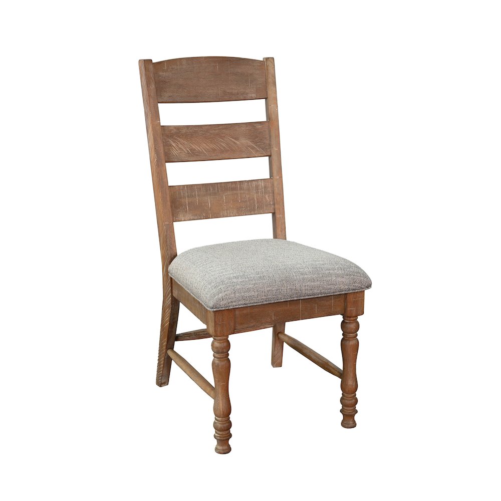 Sierra Rustic Ladder Back Dining Chair with Cushion Seat (Set of 2). Picture 1