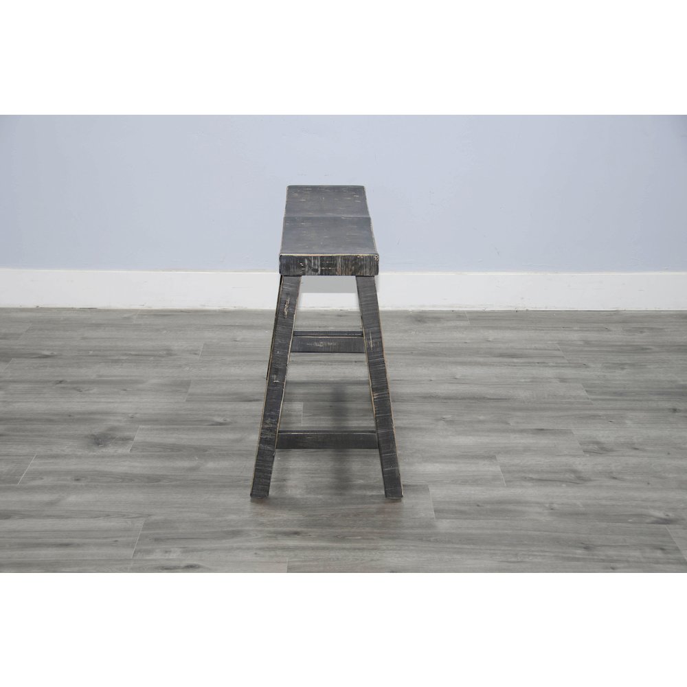 Black Sand Counter Bench, Wood Seat. Picture 3