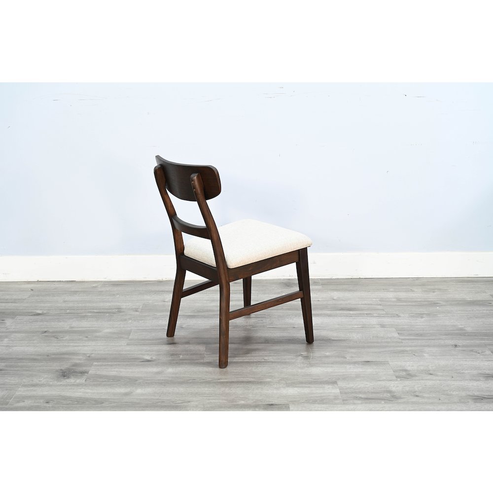 Dining Chair, Cushion Seat (Set of 2), Walnut. Picture 4