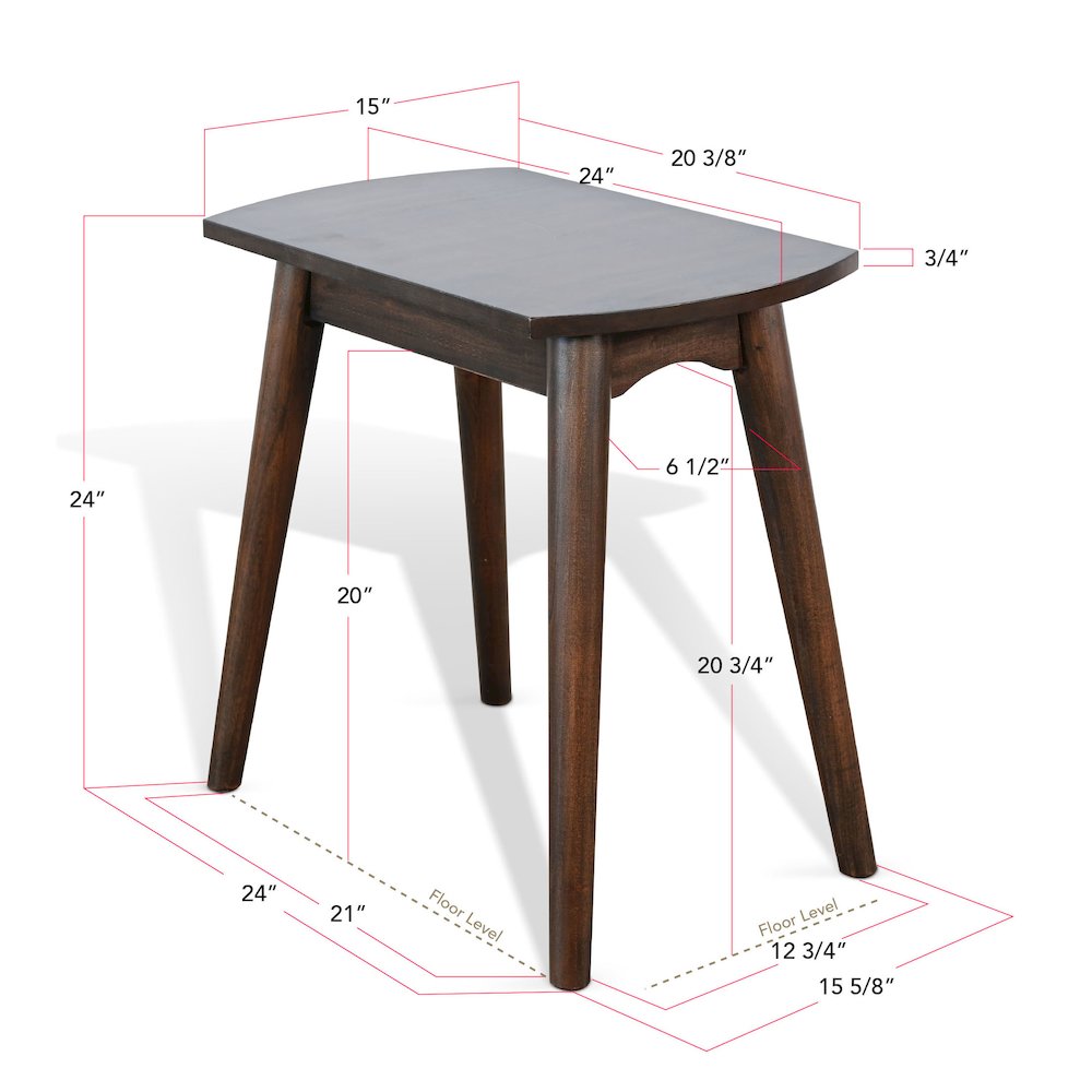 Chair Side Table, Coffee Bean. Picture 2