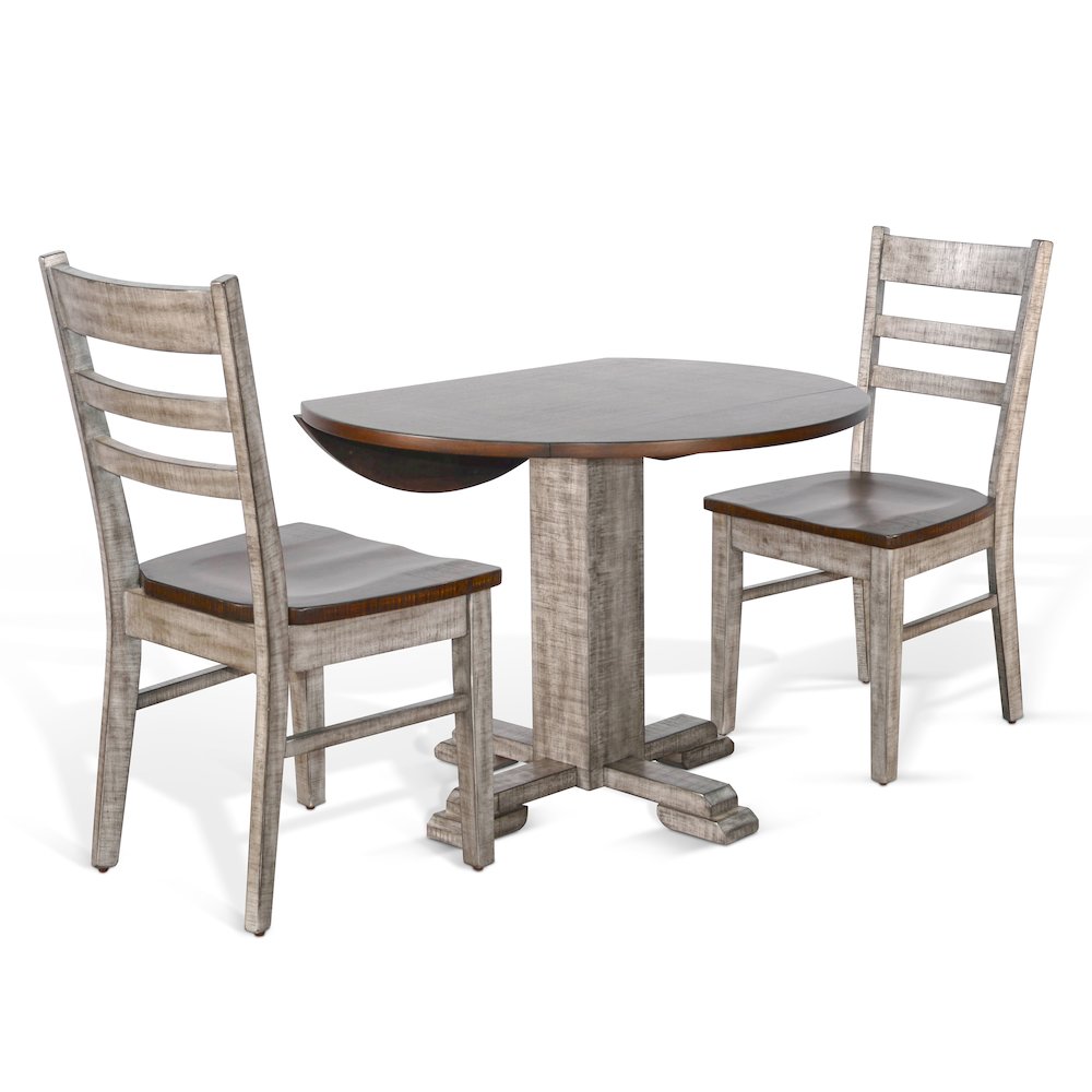 Drop Leaf Round Dining Set. Picture 1