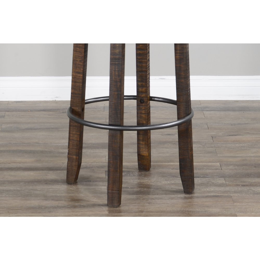 Bar Bartool with Back & Swivel, Cushion Seat (Set of 2). Picture 3