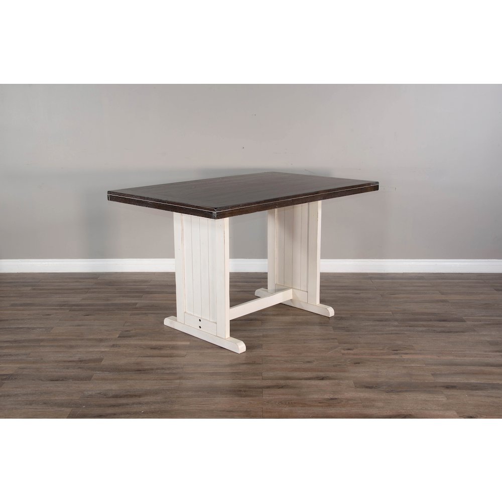 Rectangular Wood Counter Height Dining Table. Picture 4