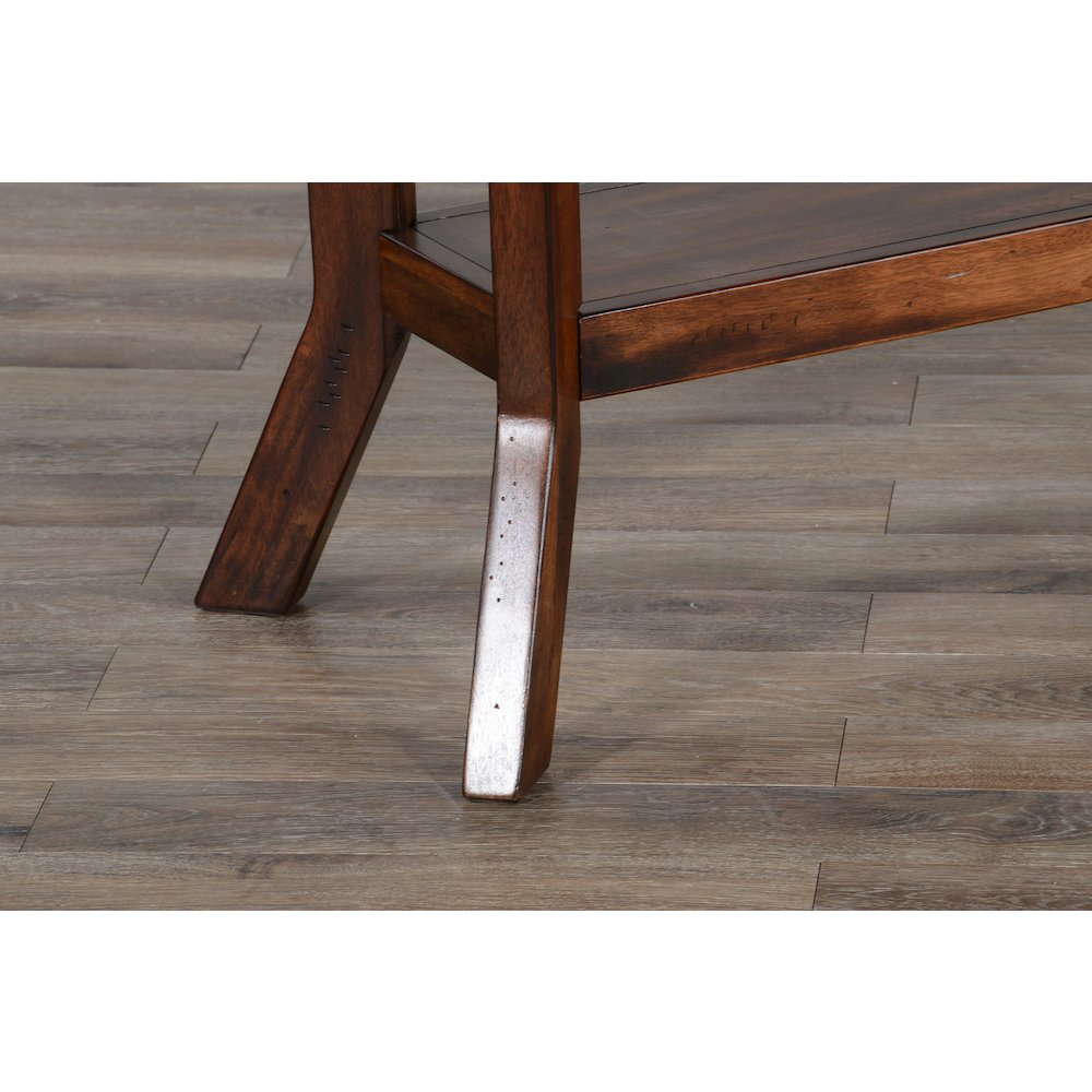 Santa Fe 48.5" Traditional Wood Sofa Table in Dark Chocolate. Picture 3