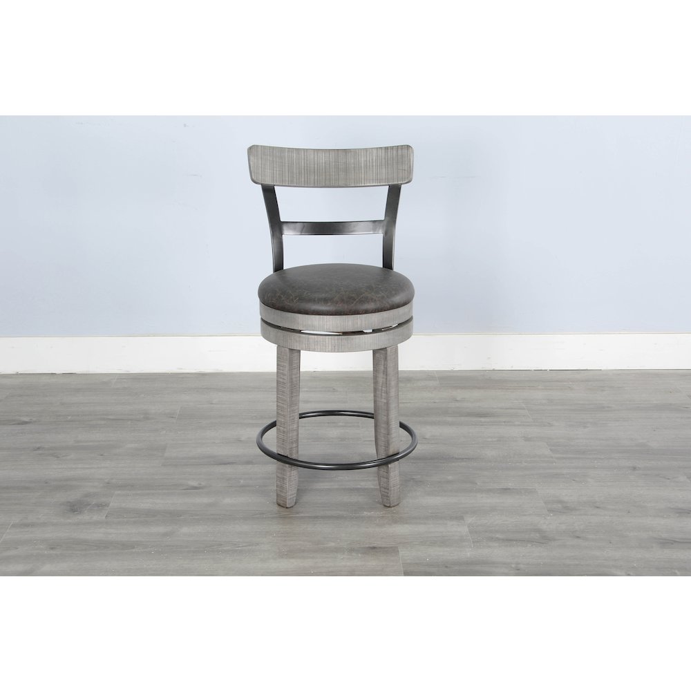 Counter Swivel Barstool, Cushion Seat (Set of 2). Picture 4