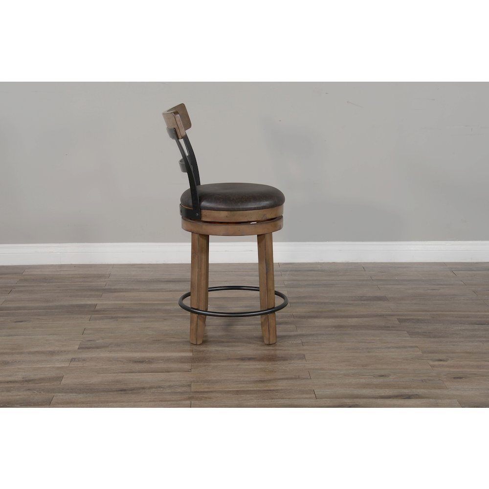 Swivel Barstool with Cushion (Set of 2). Picture 4