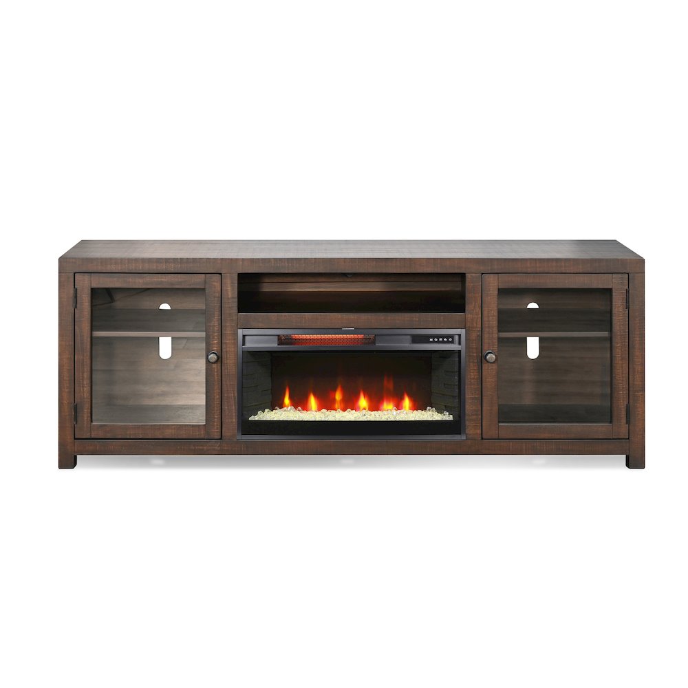 72" Media Console with Electric Fireplace. Picture 1