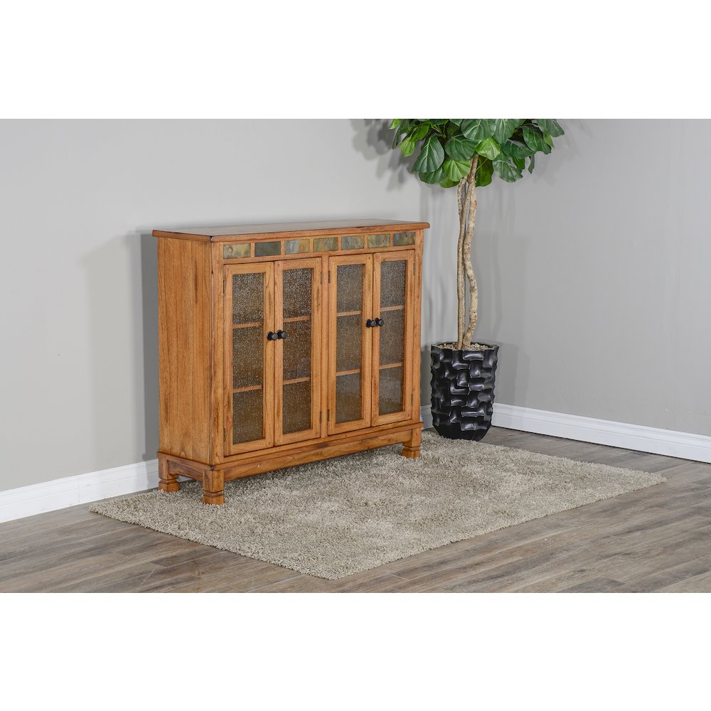 Sedona 42" Adjustable Shelf Wood Bookcase in Rustic Oak. Picture 2