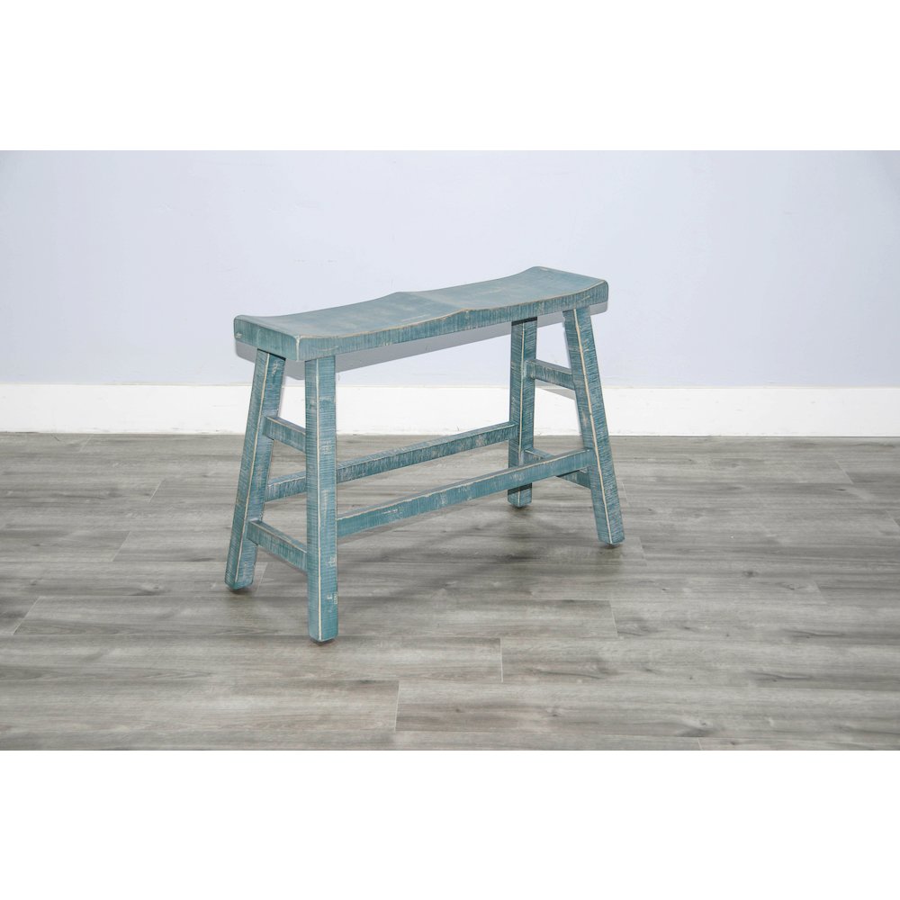 Counter Carriage House Crossback Barstool, Wood Seat. Picture 4