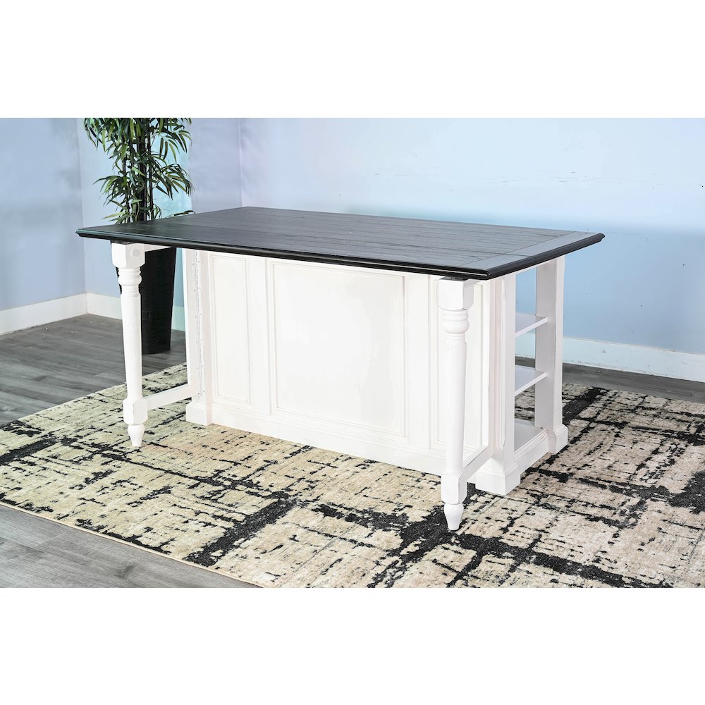 Carriage House Kitchen Island, 13" Drop Leaf. Picture 3
