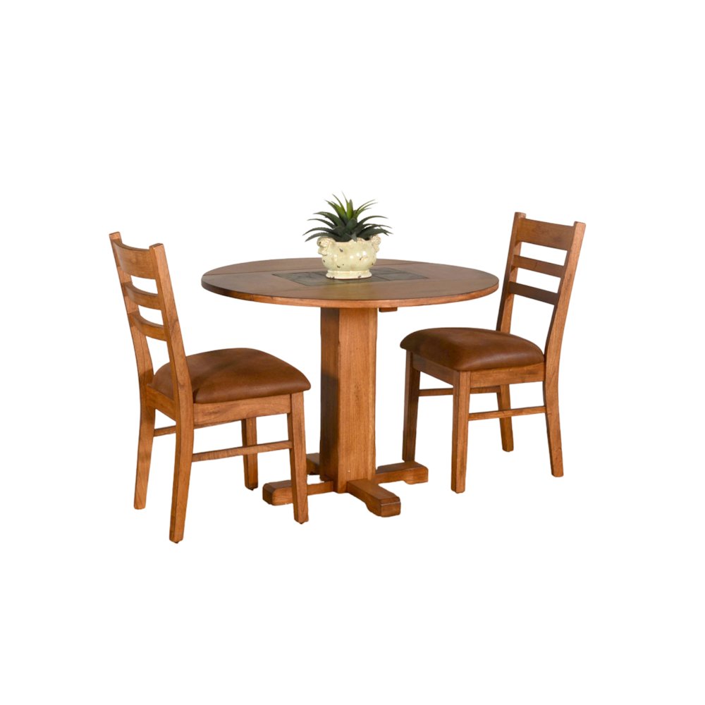 Drop Leaf Round Dining Set. Picture 1