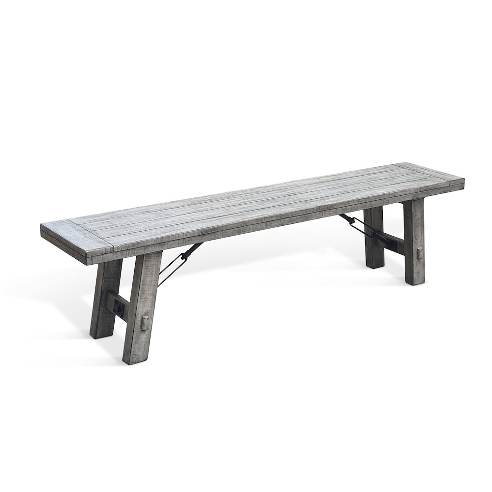 Alpine Bench with Turnbuckle, Wood Seat. Picture 1