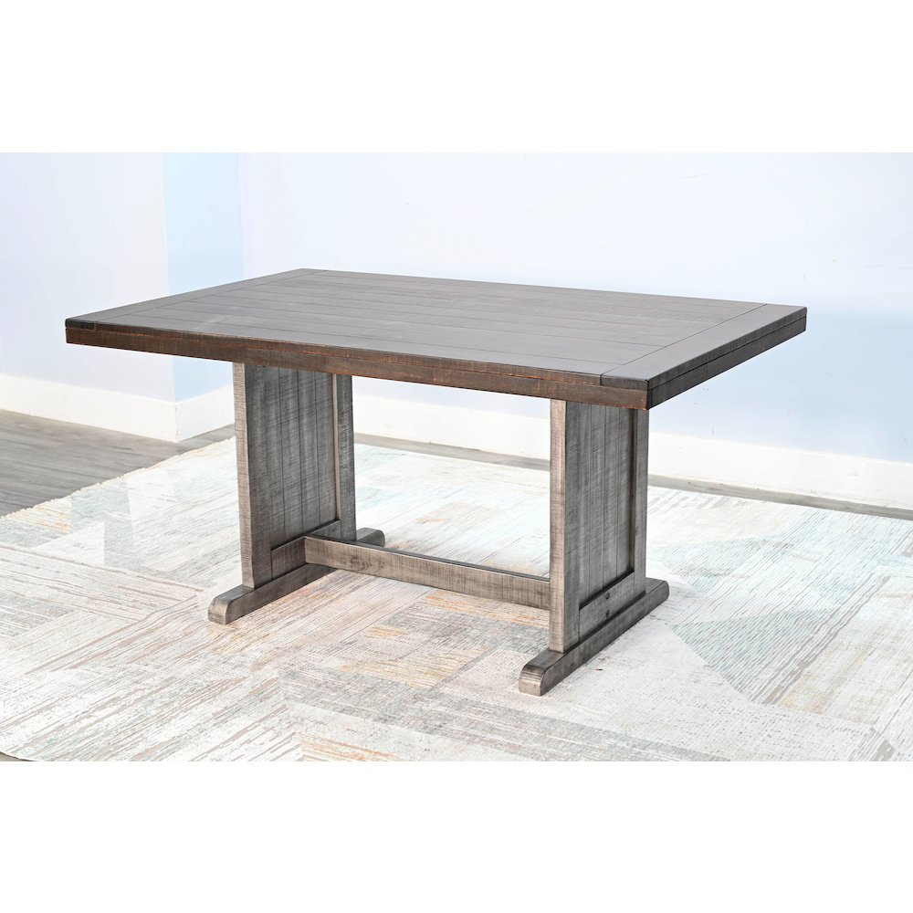 Rectangular Wood Dining Table, Tobacco Leaf/Alpine Grey. Picture 3