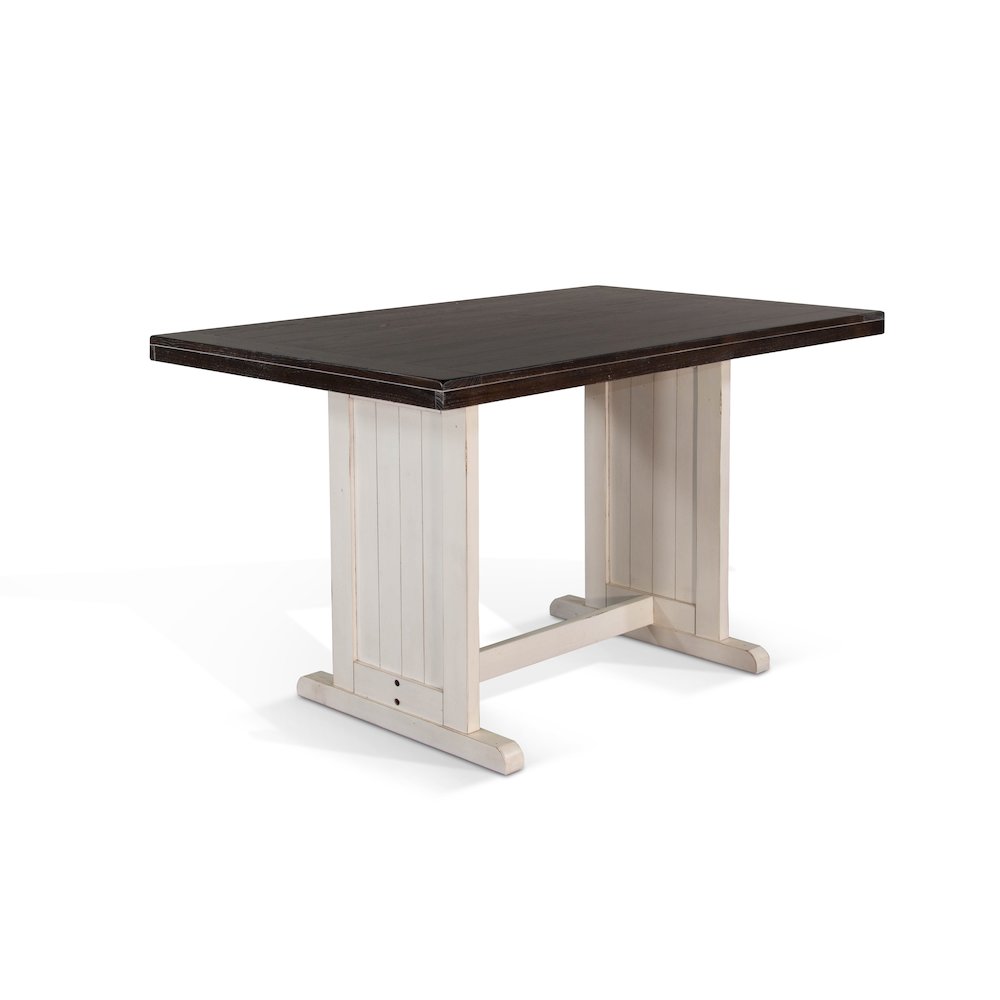 Rectangular Wood Counter Height Dining Table. Picture 1