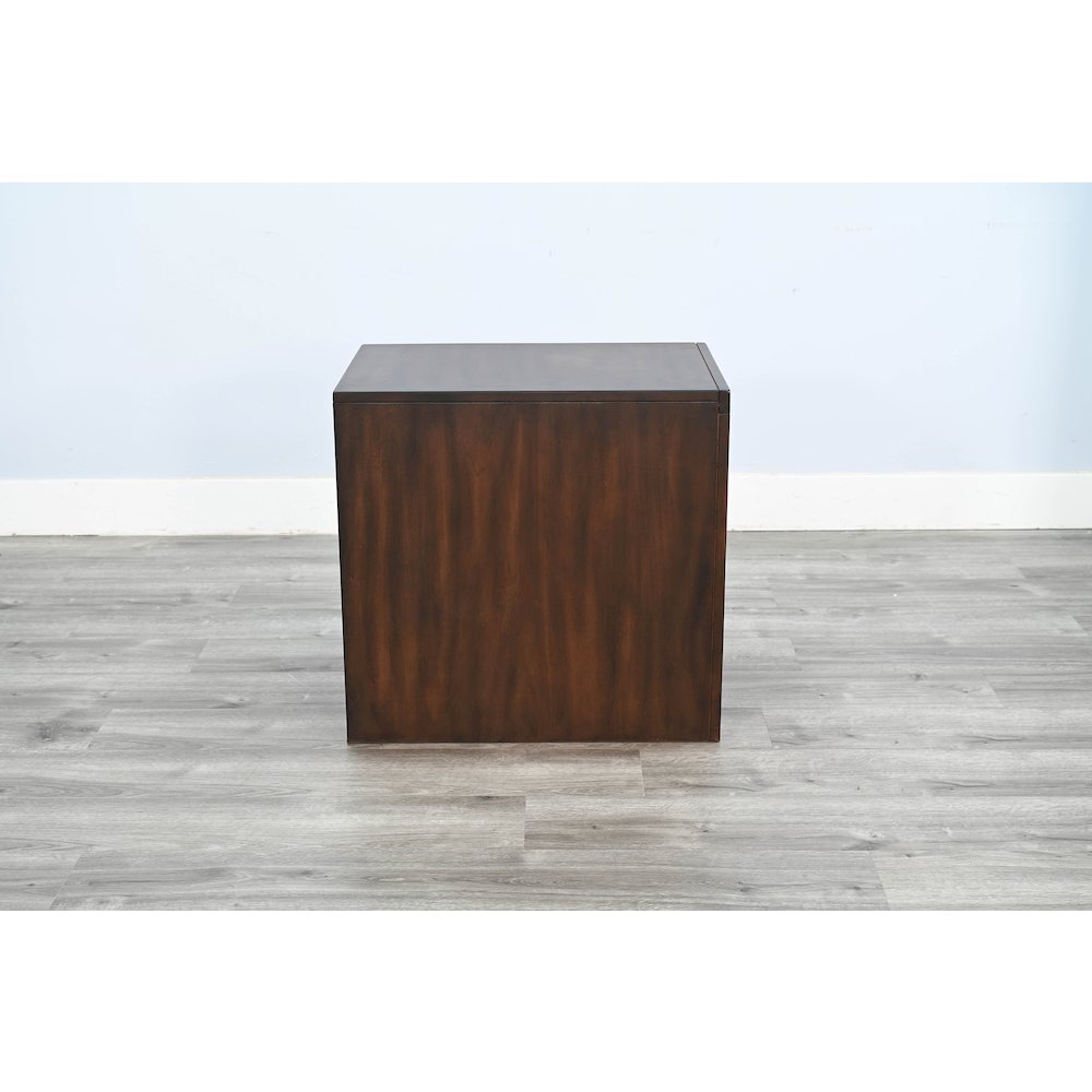 Chair Side Table with Drawer, Coffee Bean. Picture 3