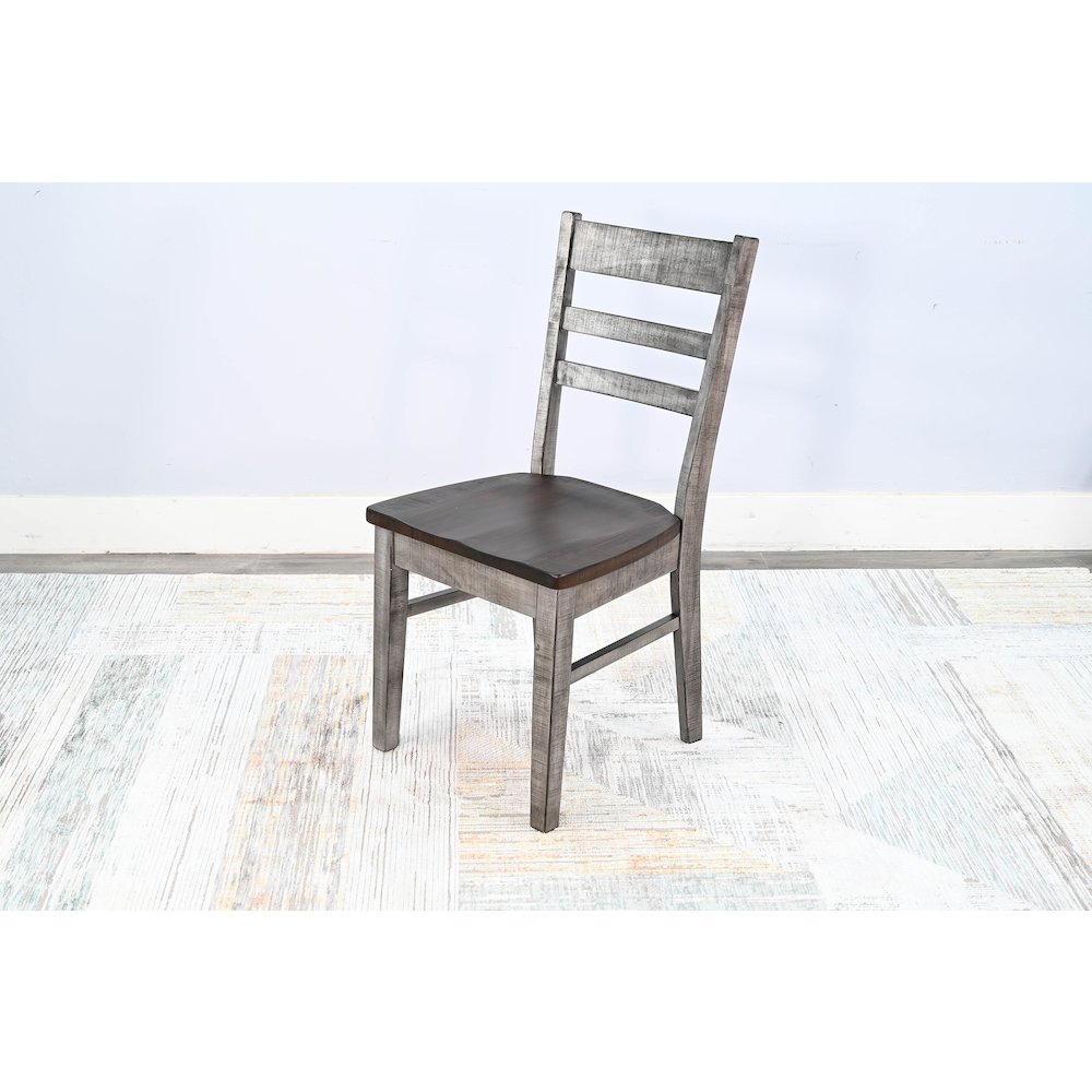 Ladderback Chair, Wood Seat (Set of 2). Picture 3