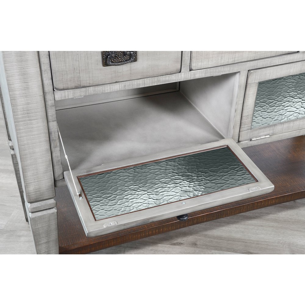 Homestead Hills Alpine Grey Wood Server. Picture 4