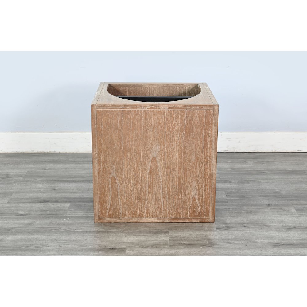 Modern Wood End Table with Arched Open Shelf Design. Picture 3