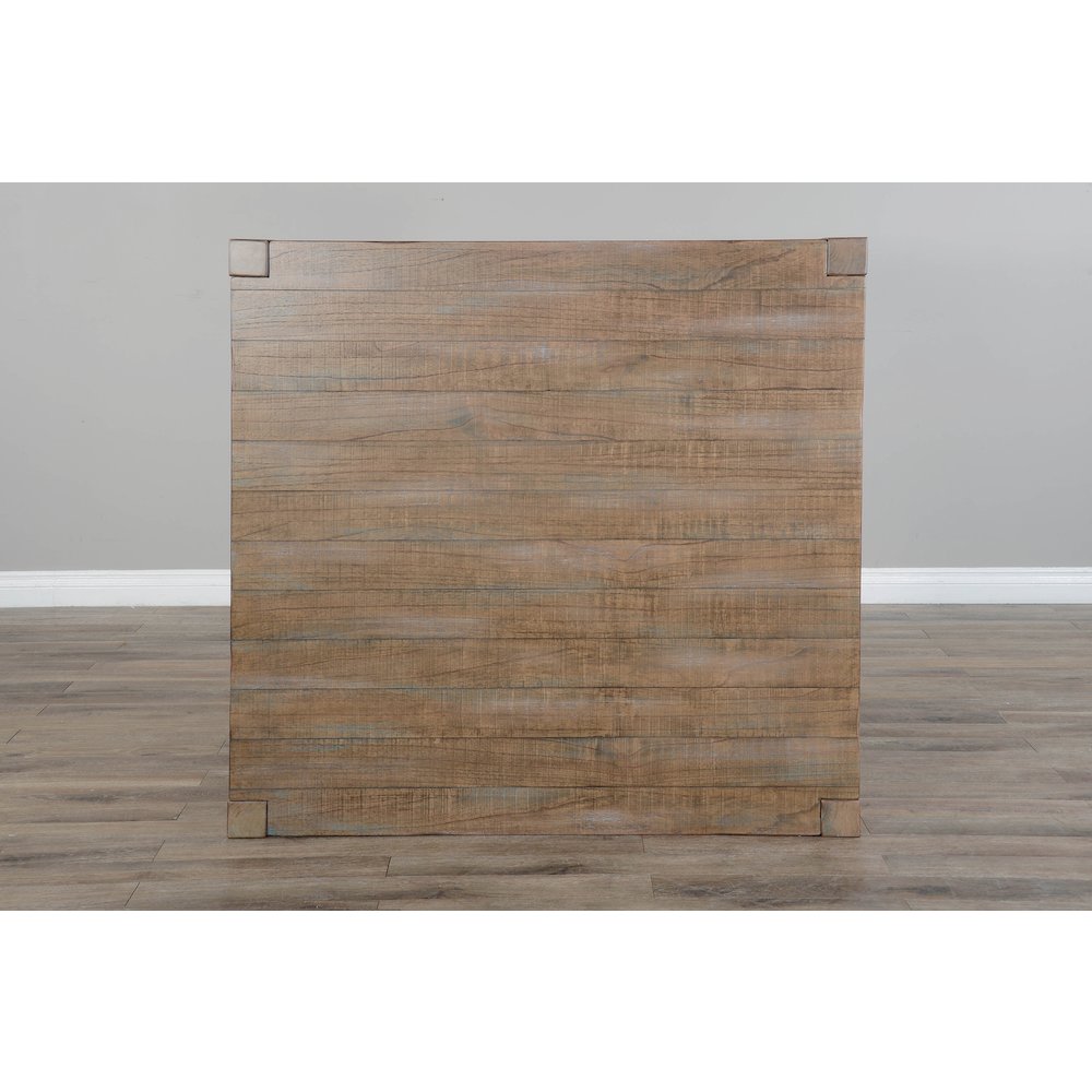 48" Modern Mindi Wood Cocktail Table in Weathered Brown. Picture 2