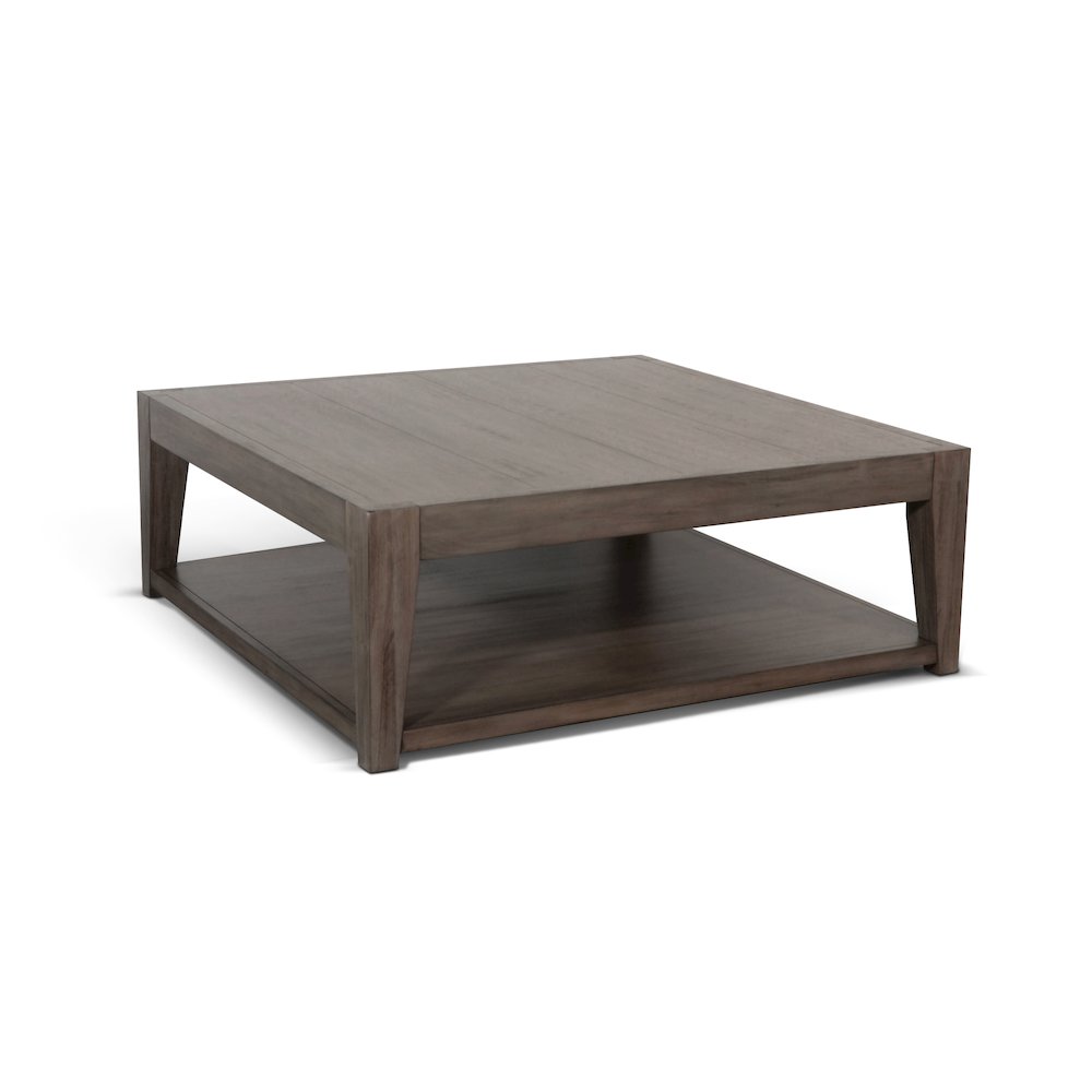 Doe Valley Mahogany Wood Coffee Table with Casters in Light Brown. Picture 1