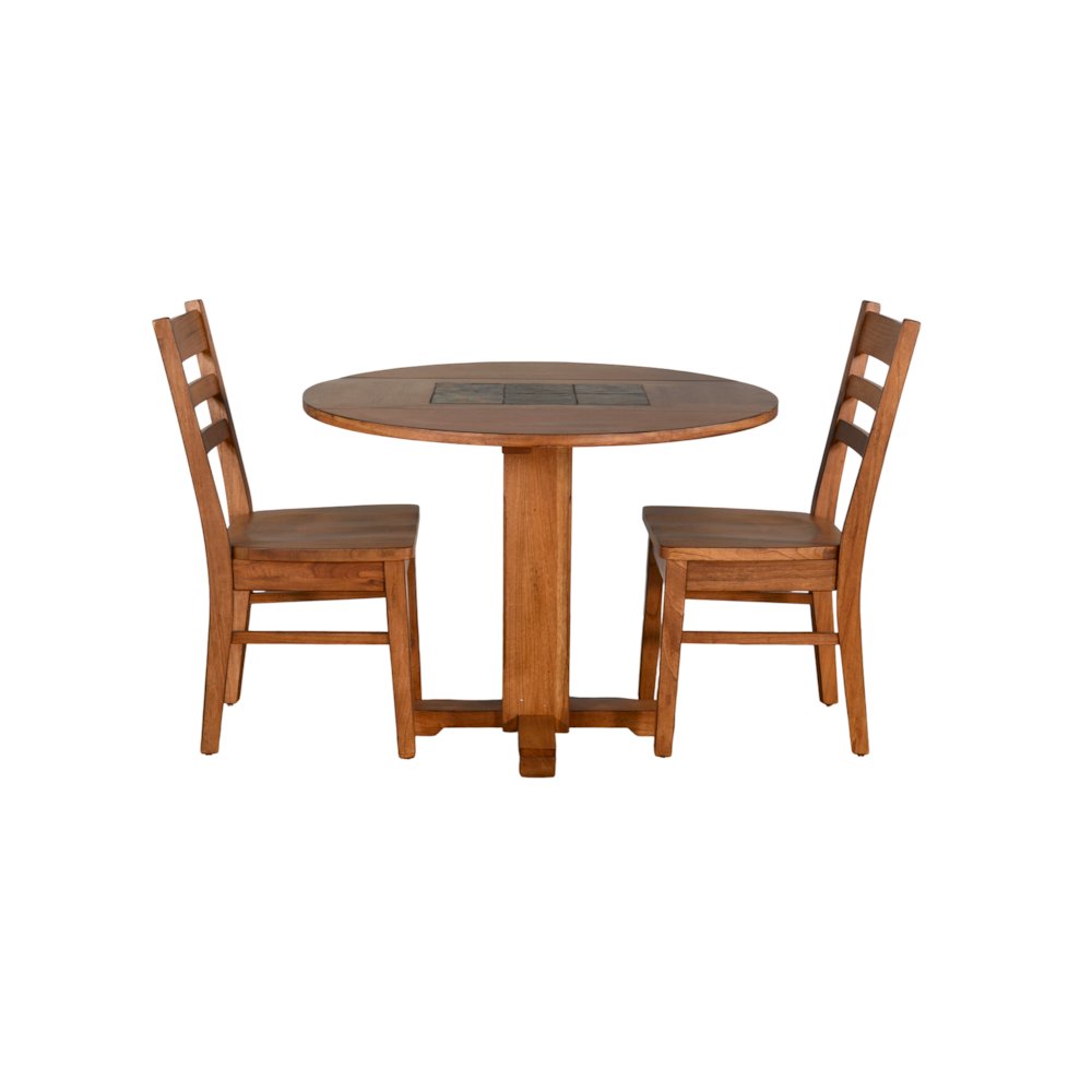 Drop Leaf Round Dining Set. Picture 1