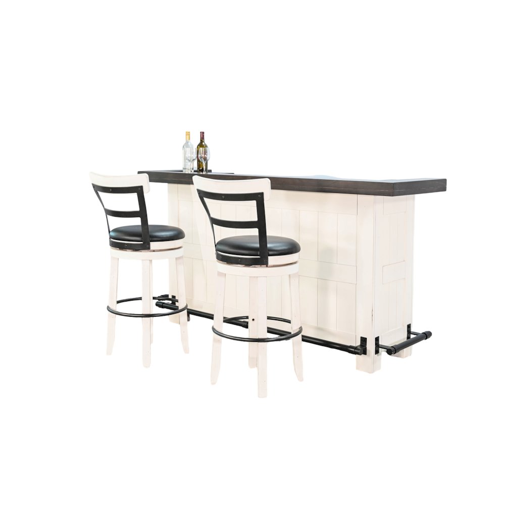 78" Farmhouse Wood Home Bar Set. Picture 1