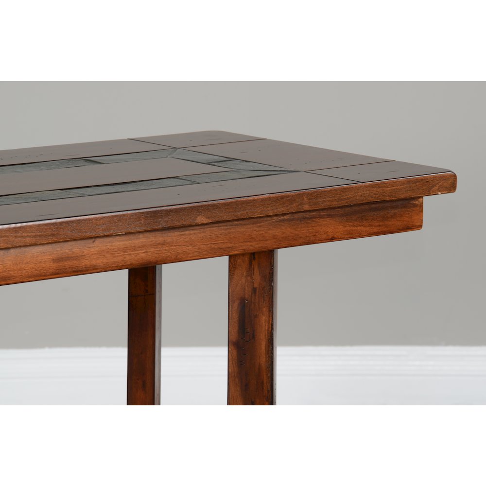 Santa Fe 48.5" Traditional Wood Sofa Table in Dark Chocolate. Picture 5