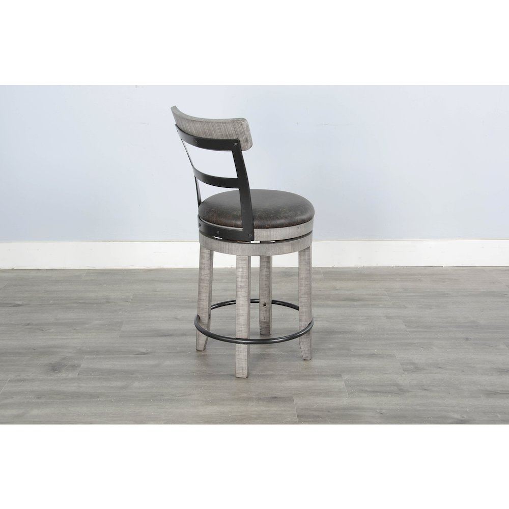 Counter Swivel Barstool, Cushion Seat (Set of 2). Picture 2