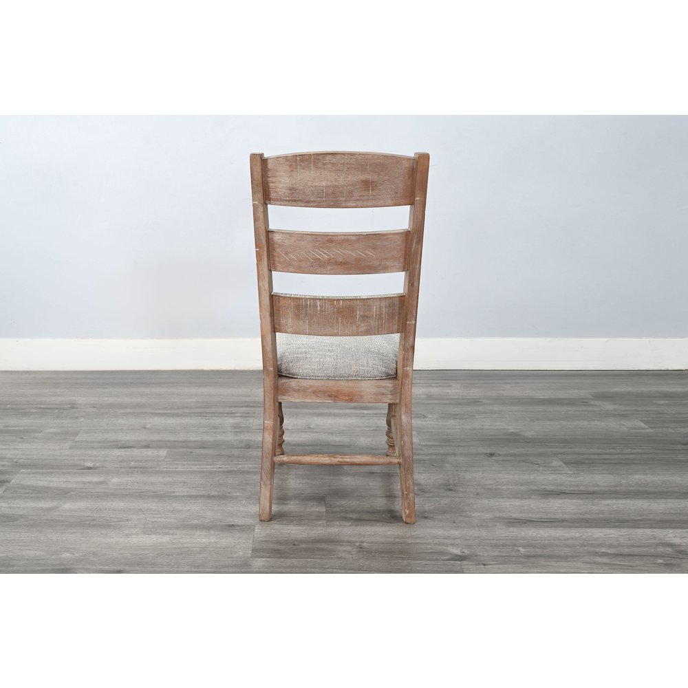Sierra Rustic Ladder Back Dining Chair with Cushion Seat (Set of 2). Picture 6