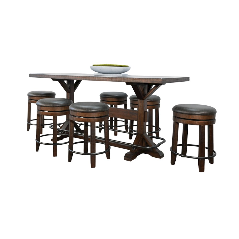 Homestead Rectangular Pub Table Set. Picture 1