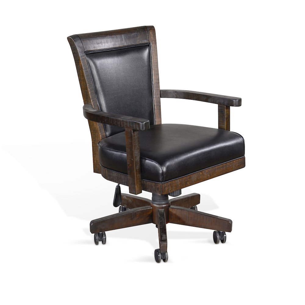 Game Chair with Casters, Cushion Seat & Back. Picture 1