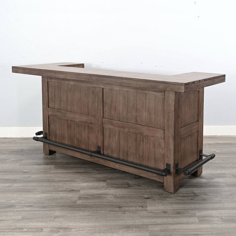 80" Traditional Wood Home Bar. Picture 5