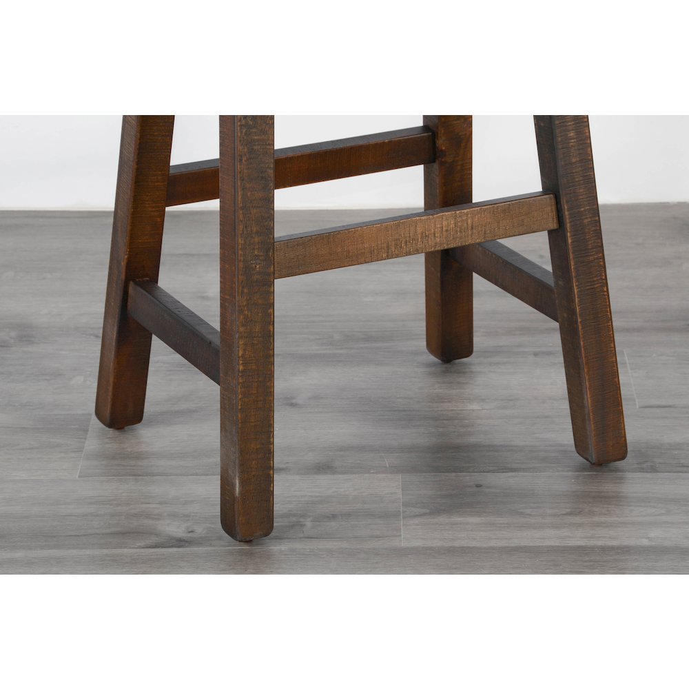 Bar Saddle Seat Stool, Wood Seat (Set of 2). Picture 3