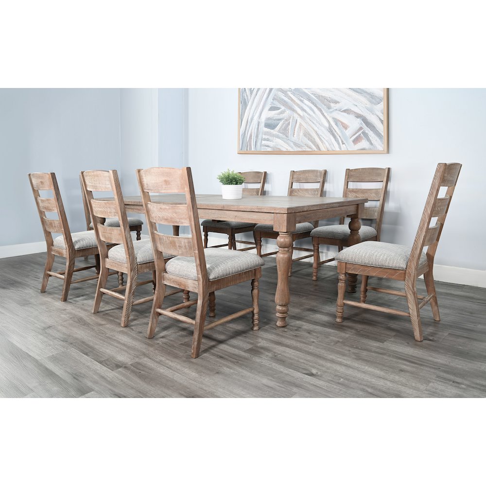 Sierra Rectangular Extension Dining Set with Turned Legs. Picture 2