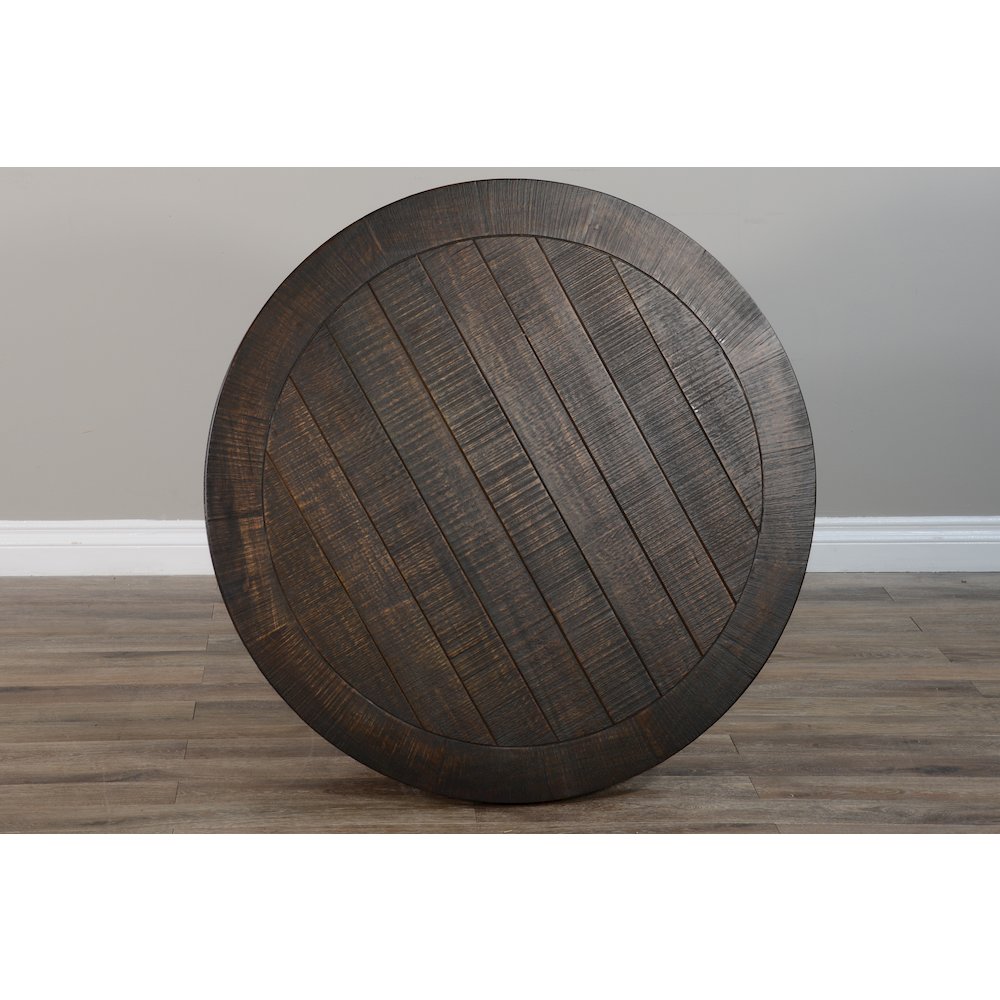 Homestead 38" Mahogany Wood & Metal Coffee Table in Tobacco Leaf. Picture 3
