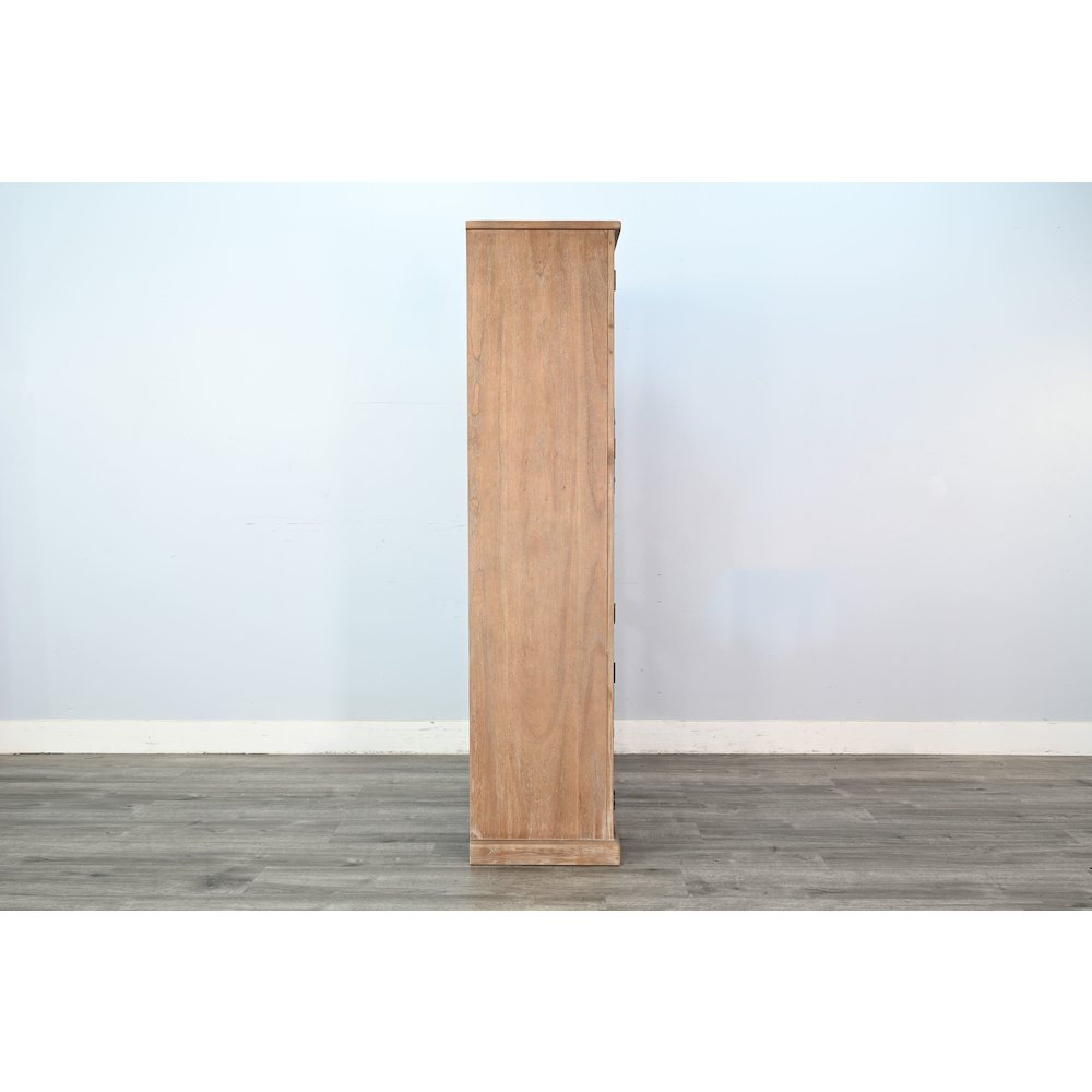 Elena Tall Wood Cabinet with Arched Glass Doors. Picture 5