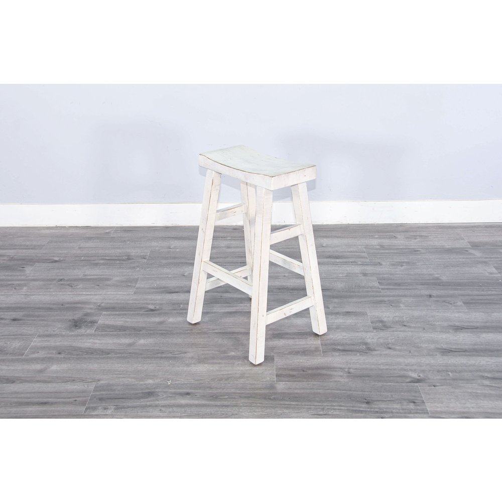 White Sand Bar Saddle Seat Stool, Wood Seat (Set of 2). Picture 4