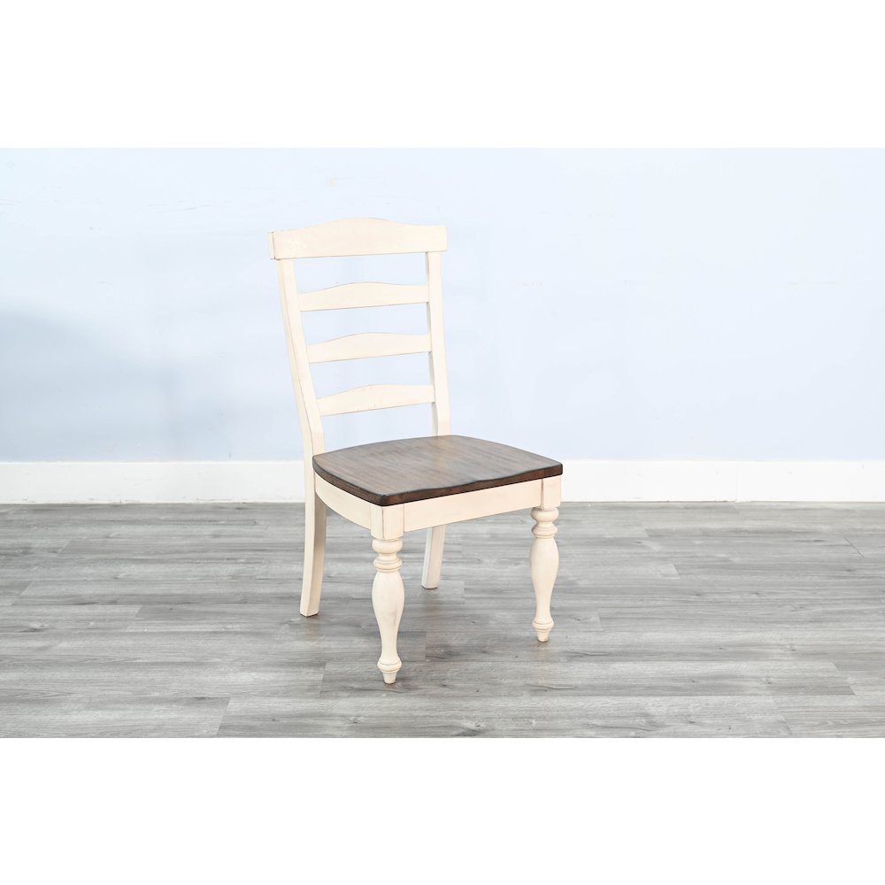 Pasadena Wood Ladderback Chair (Set of 2), Buckskin/Marble White. Picture 2