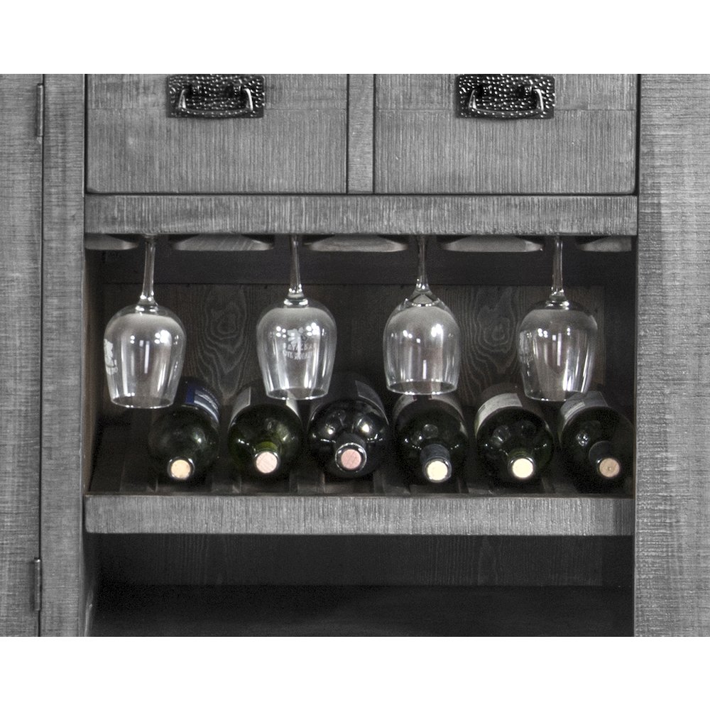 80" Traditional Wood Home Bar. Picture 5